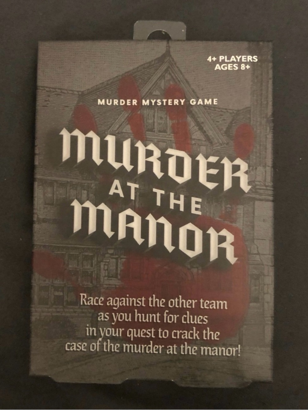 Never Used Murder at the Manor team murder mystery game
